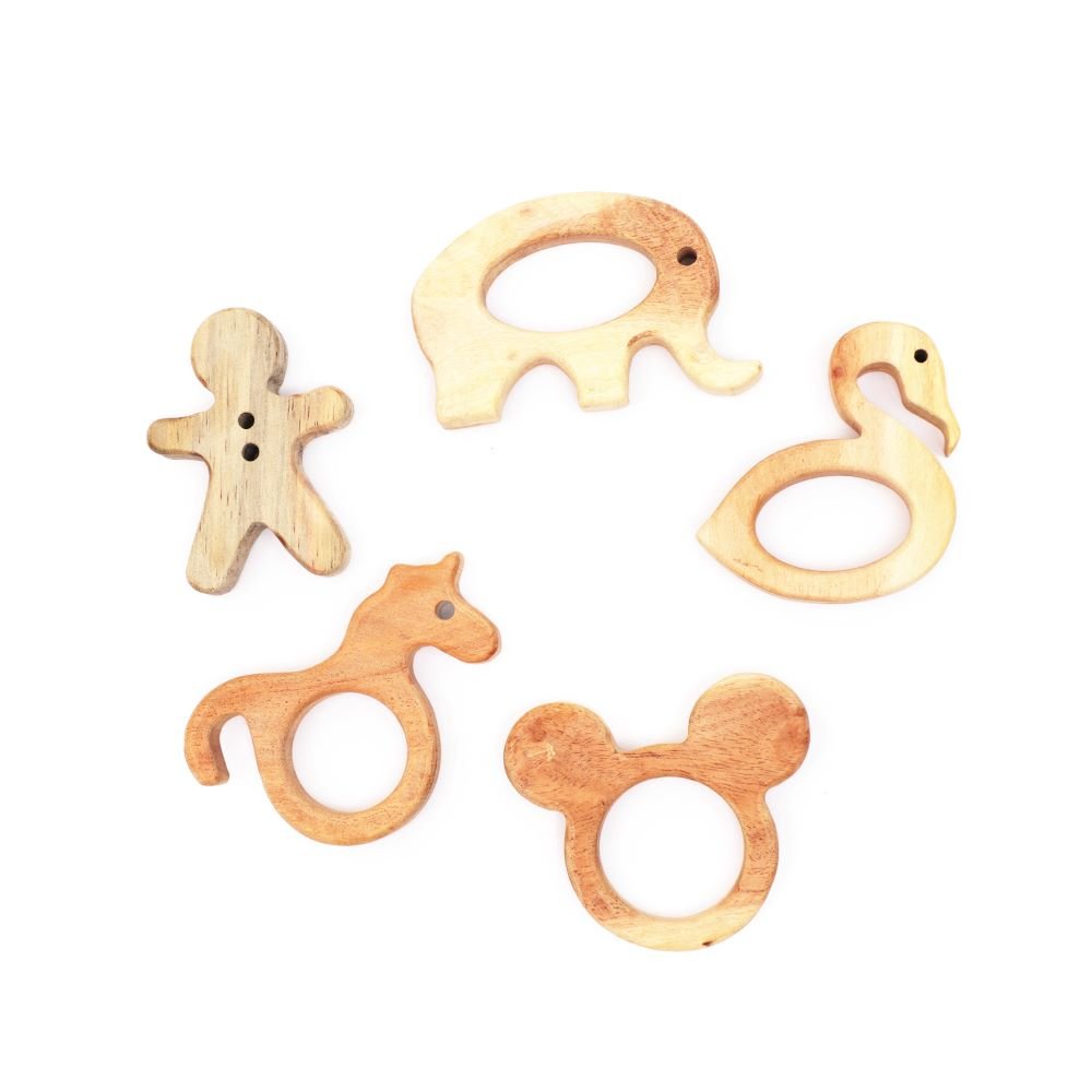 Wooden Neem Teethers Combo