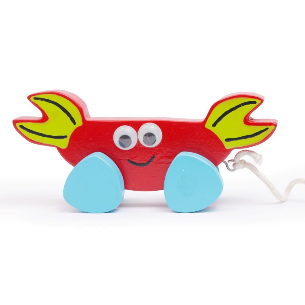 Wooden Pull along Crab Toy