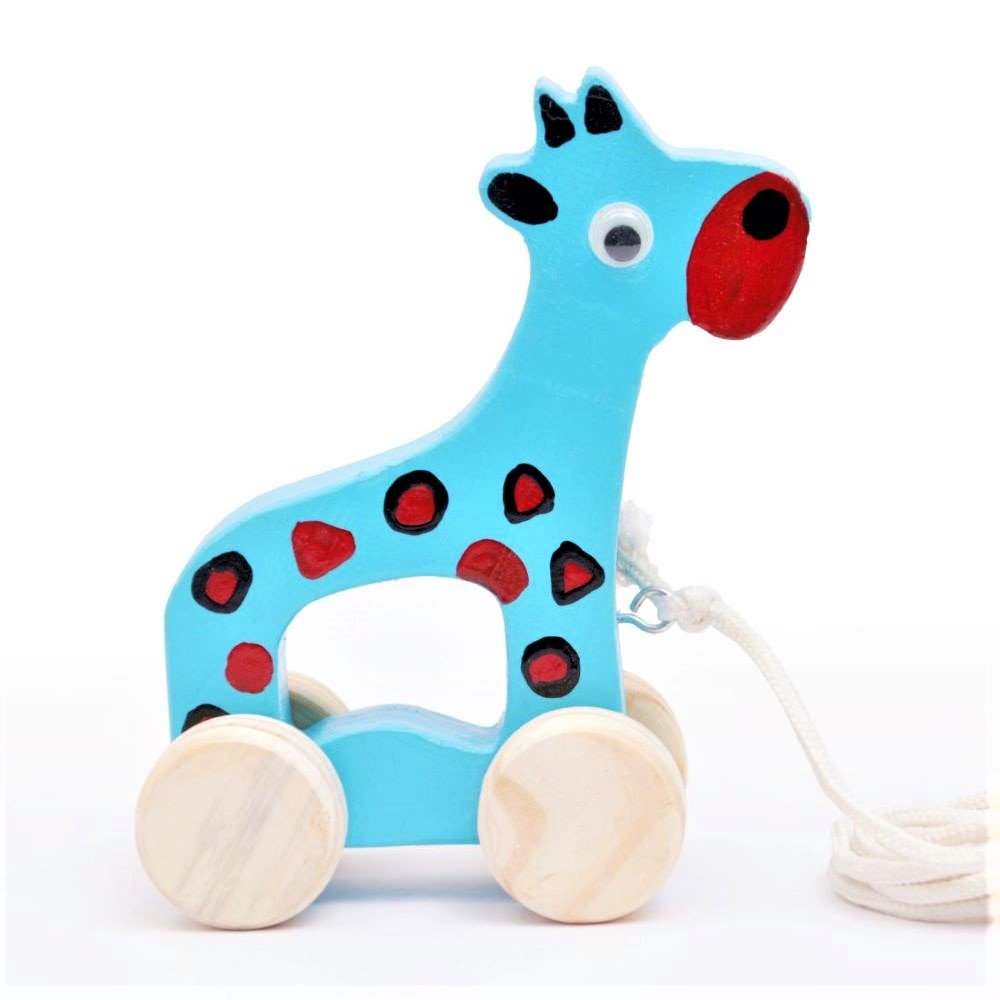 Wooden Pull Along Giraffie Toys