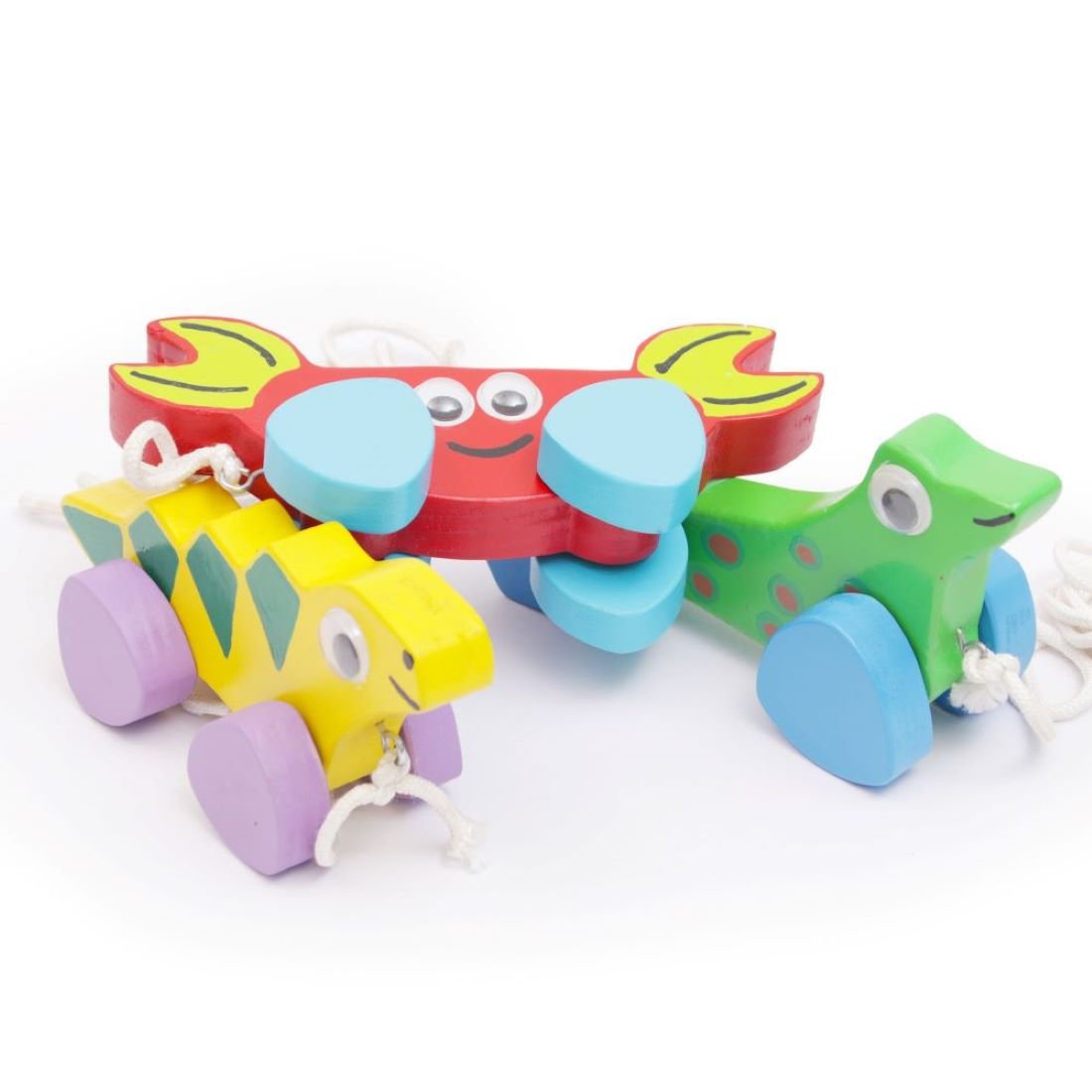 Wooden Pull along Sea animal Set