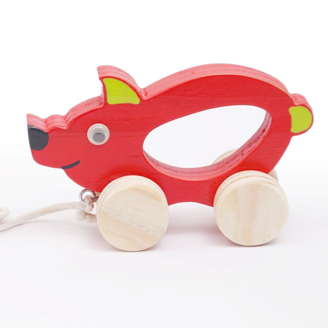 Wooden Pull Along Piggy Toys