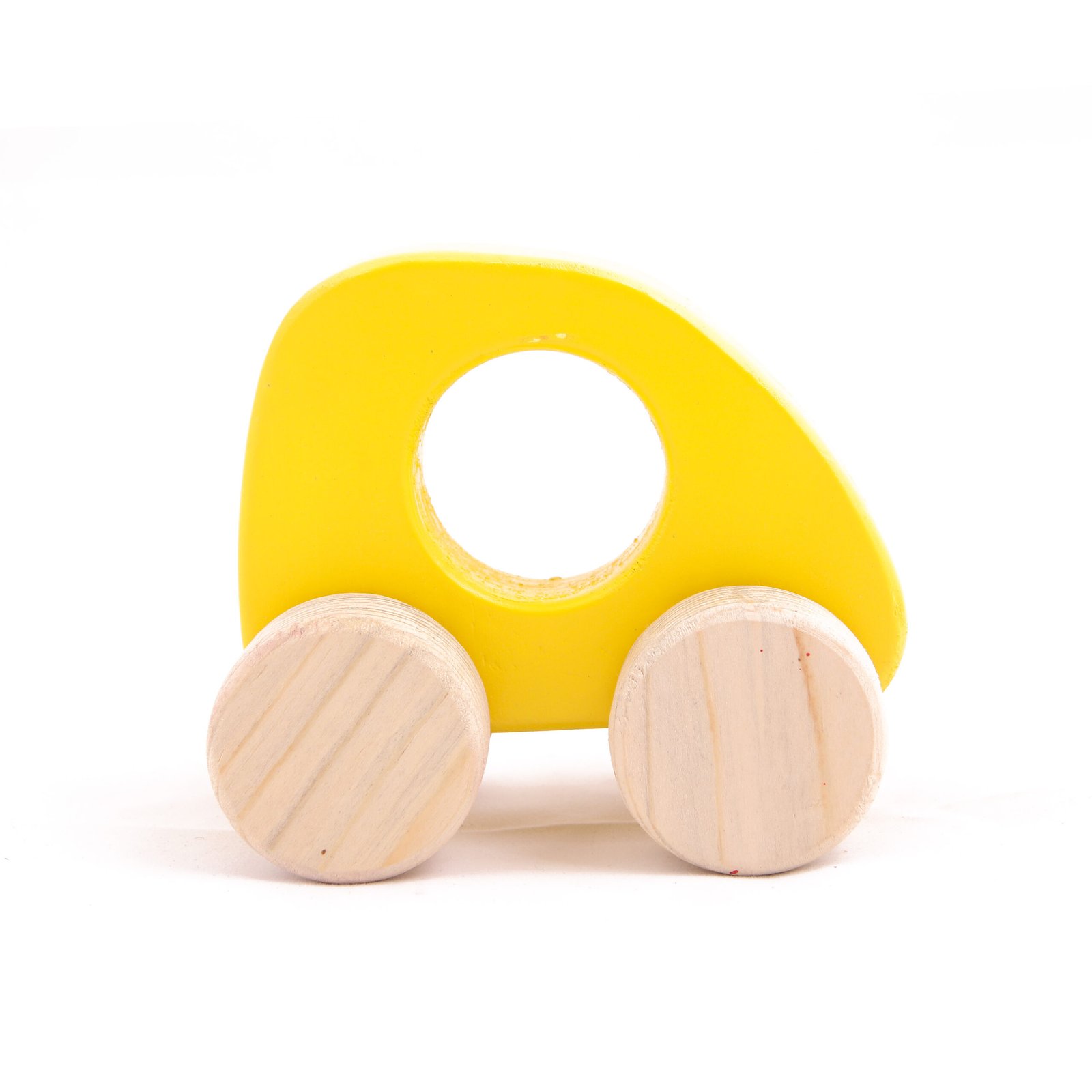 Wooden Nano Car – Yellow